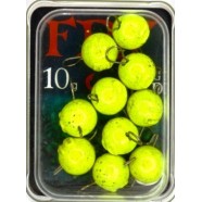 Рибальське грузило, вухате, розбірне, 10шт/уп, колір Lime, 10г